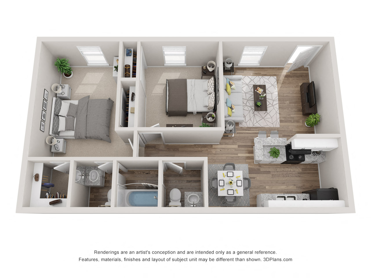 Floor plan layout diagram for Evergreen